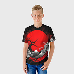 Футболка детская Природа Японии - абстракция, цвет: 3D-принт — фото 2
