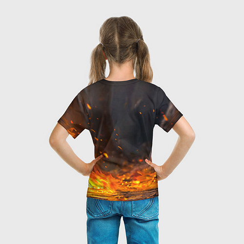 Детская футболка Утенок в огне / 3D-принт – фото 6