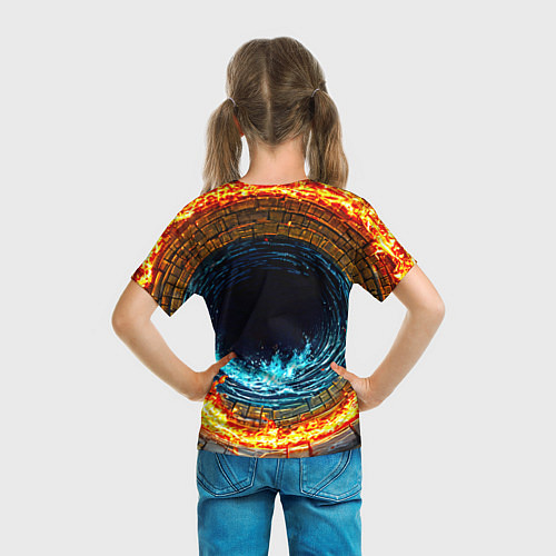 Детская футболка Акула в огненом колодце / 3D-принт – фото 6