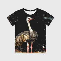 Футболка детская Страус, цвет: 3D-принт
