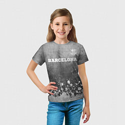 Футболка детская Barcelona - grey gradient посередине, цвет: 3D-принт — фото 2