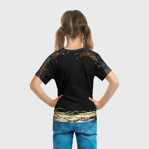 Детская футболка Кенгуру на черном / 3D-принт – фото 6