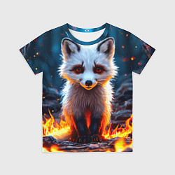 Футболка детская Песец в огне, цвет: 3D-принт