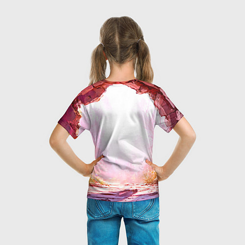 Детская футболка Осел в розовом свете / 3D-принт – фото 6