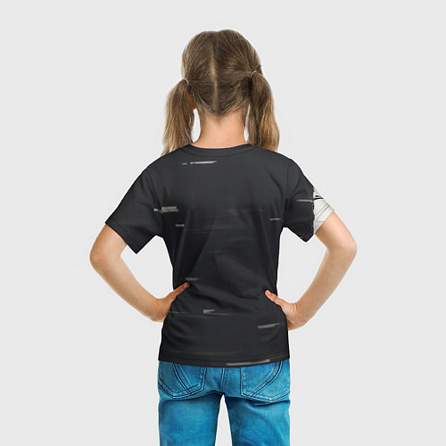 Детская футболка Волк с автоматом и золотой цепью / 3D-принт – фото 6