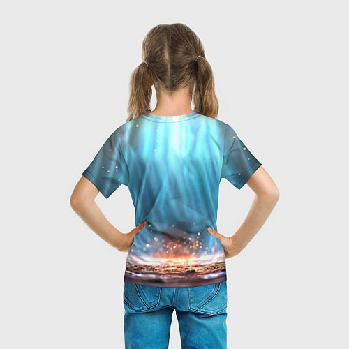 Детская футболка Носорог в лучах / 3D-принт – фото 6