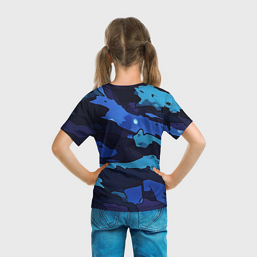 Детская футболка Камуфляж с гербом РФ / 3D-принт – фото 6