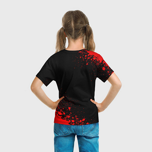 Детская футболка Leicester City - red gradient вертикально / 3D-принт – фото 6