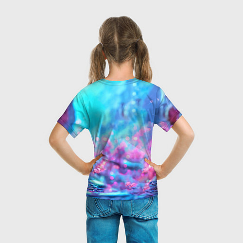 Детская футболка Песец в неоновом свете / 3D-принт – фото 6