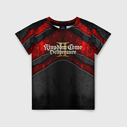 Футболка детская Kingdom Come Deliverance 2 лого на текстуре, цвет: 3D-принт