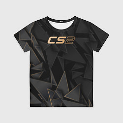 Футболка детская Counter Strike 2 golden poly, цвет: 3D-принт
