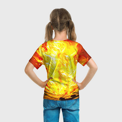 Детская футболка Ослик в огне / 3D-принт – фото 6