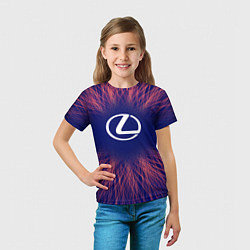 Футболка детская Lexus red energy, цвет: 3D-принт — фото 2