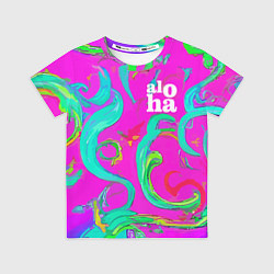 Футболка детская Abstract floral pattern - aloha, цвет: 3D-принт