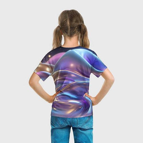 Детская футболка Волны космические / 3D-принт – фото 6