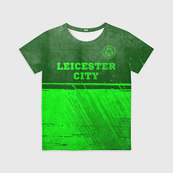 Футболка детская Leicester City - green gradient посередине, цвет: 3D-принт