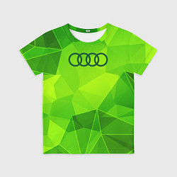 Футболка детская Audi green poly, цвет: 3D-принт