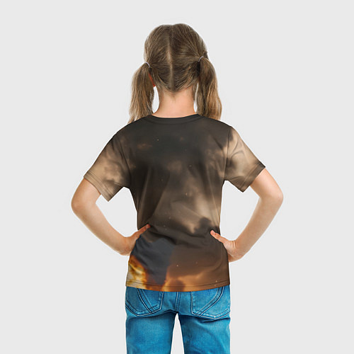 Детская футболка Русский волк - сибирский страж / 3D-принт – фото 6