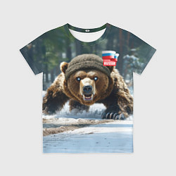 Футболка детская Медведь страж границ, цвет: 3D-принт
