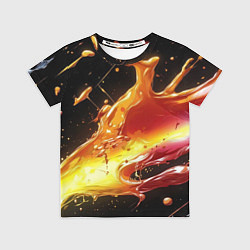 Футболка детская Динамичная краска текстура, цвет: 3D-принт