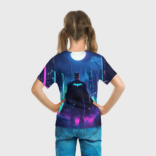 Детская футболка Бэтмен неоновый город / 3D-принт – фото 6