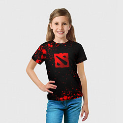 Футболка детская Красные брызги - Dota 2, цвет: 3D-принт — фото 2