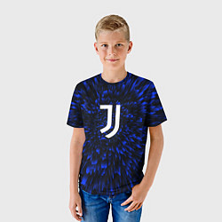 Футболка детская Juventus blue energy, цвет: 3D-принт — фото 2