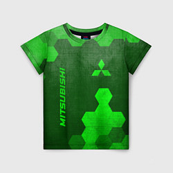 Футболка детская Mitsubishi - green gradient вертикально, цвет: 3D-принт