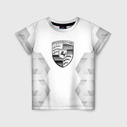 Футболка детская Porsche white poly, цвет: 3D-принт
