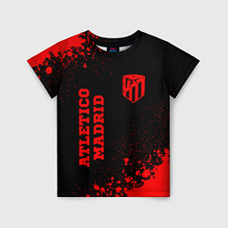 Футболка детская Atletico Madrid - red gradient вертикально, цвет: 3D-принт