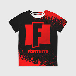 Футболка детская Fortnite - red gradient, цвет: 3D-принт