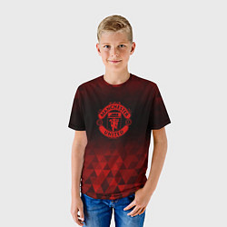 Футболка детская Manchester United red poly, цвет: 3D-принт — фото 2