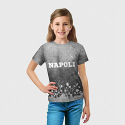 Футболка детская Napoli - grey gradient посередине, цвет: 3D-принт — фото 2