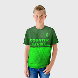 Футболка детская Counter Strike - green gradient посередине, цвет: 3D-принт — фото 2