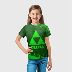 Футболка детская Zelda - green gradient, цвет: 3D-принт — фото 2