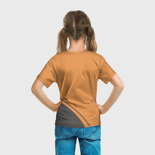 Детская футболка Пять спортивных кроликов / 3D-принт – фото 6