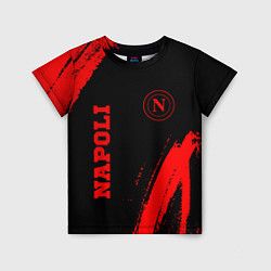 Футболка детская Napoli - red gradient вертикально, цвет: 3D-принт