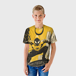 Футболка детская Черный человек-паук, цвет: 3D-принт — фото 2