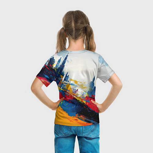 Детская футболка Человек - паук и пролитая краска / 3D-принт – фото 6