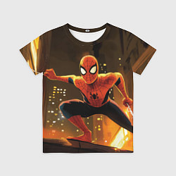 Футболка детская Человек-паук пускает паутину, цвет: 3D-принт