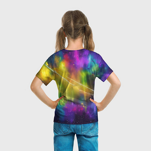 Детская футболка Человек - паук радужные краски / 3D-принт – фото 6