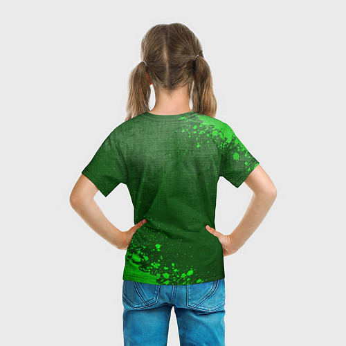 Детская футболка Zotye - green gradient вертикально / 3D-принт – фото 6