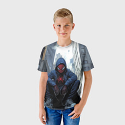 Футболка детская Человек-паук в кедах, цвет: 3D-принт — фото 2