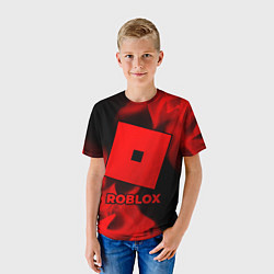 Футболка детская Roblox - red gradient, цвет: 3D-принт — фото 2