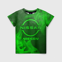 Футболка детская Nissan - green gradient, цвет: 3D-принт