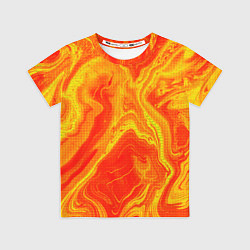Футболка детская Огненный жёлто-красный, цвет: 3D-принт