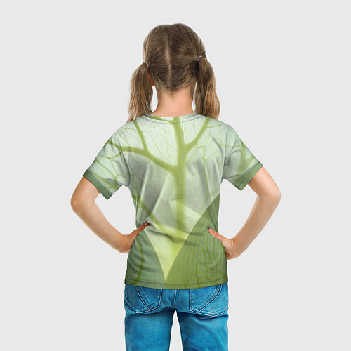 Детская футболка Макро съемка листа / 3D-принт – фото 6