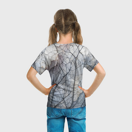 Детская футболка Прожилки листьев / 3D-принт – фото 6