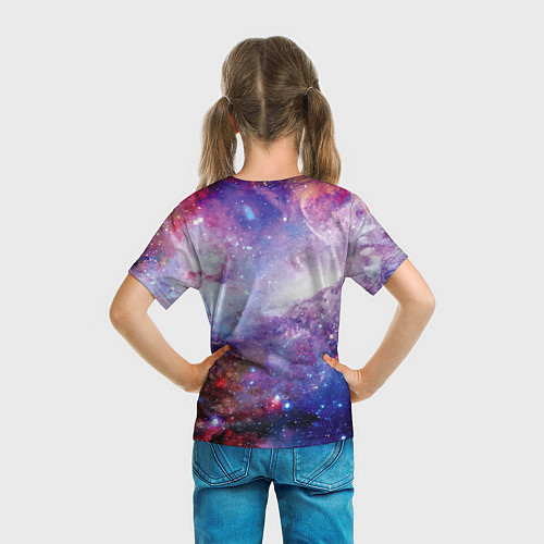 Детская футболка Brave cat in space - ai art / 3D-принт – фото 6