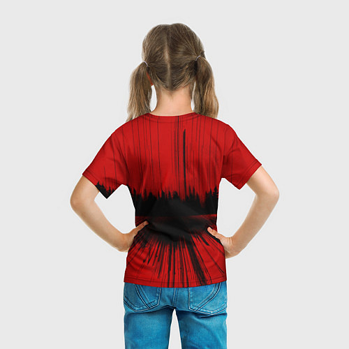 Детская футболка Спорткар на красном фоне / 3D-принт – фото 6